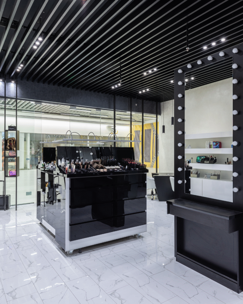 Cosmetics showroom interior design
