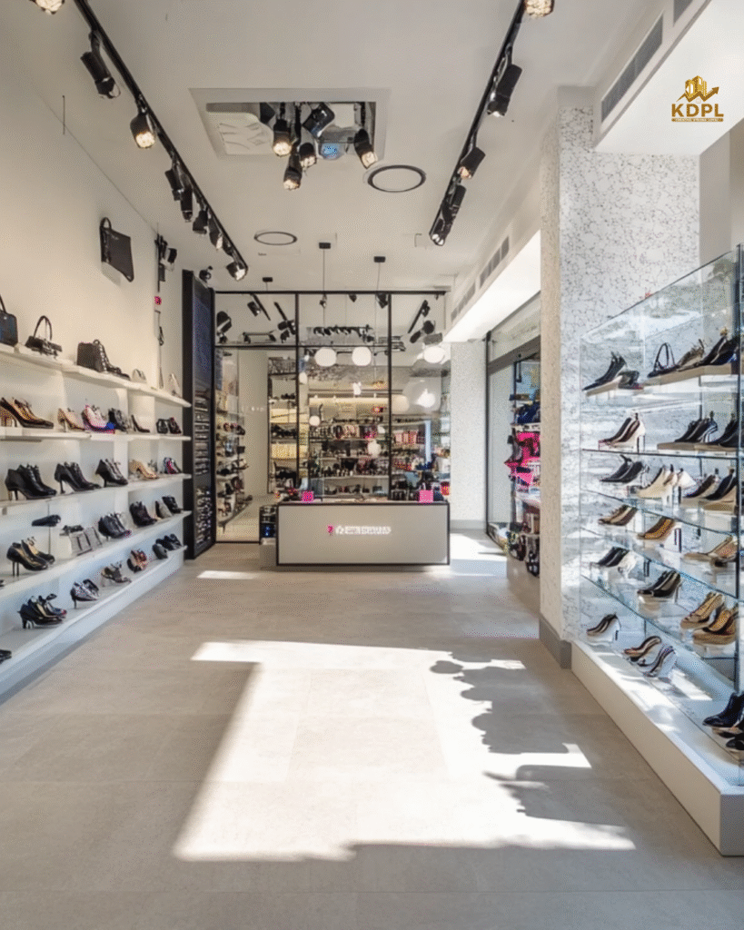 Footwear showroom interior design