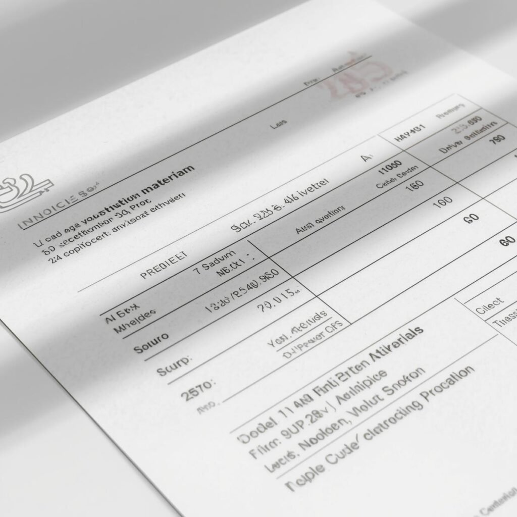 accurate bill for construction material