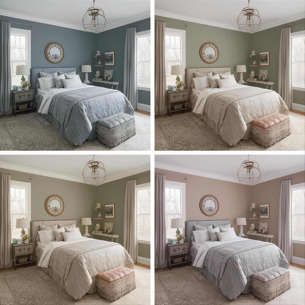 bedroom color combination