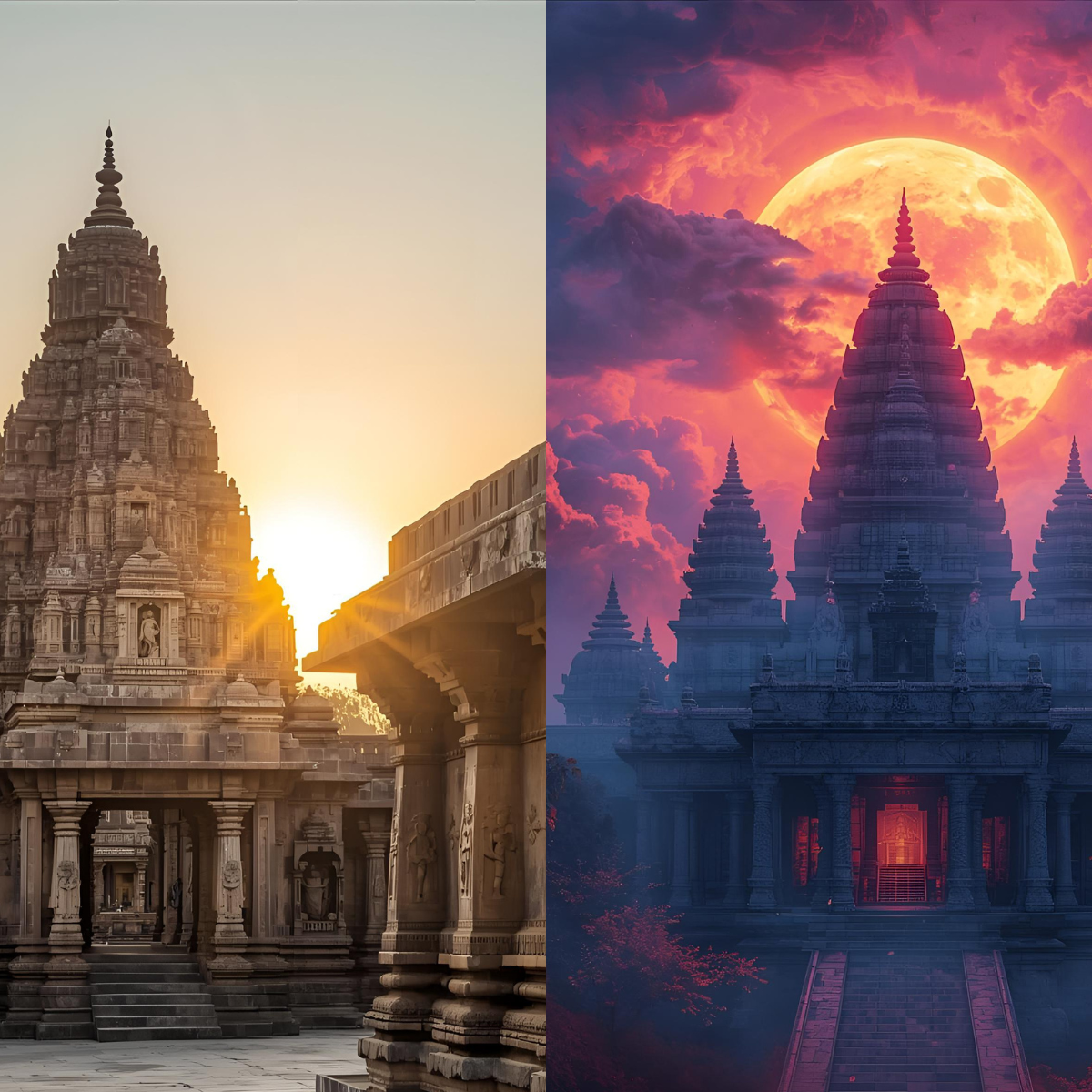 hampi tample and sun tample in one frame