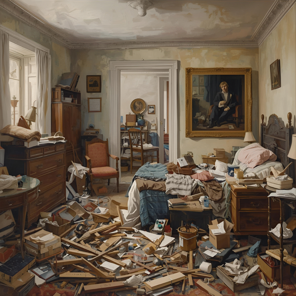 overcrowed home spaces