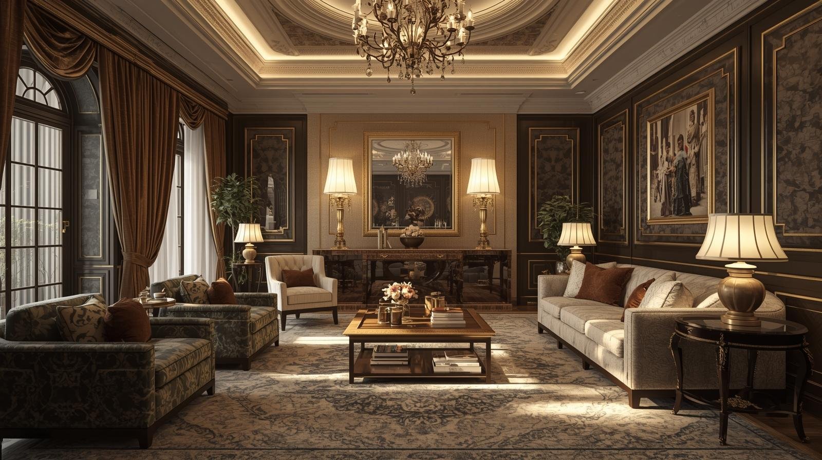 a image a high resolution interior Luxury interior design