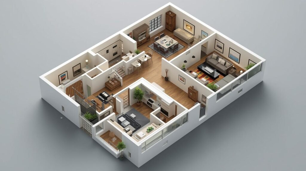 architect, 3d house map , interior design services.