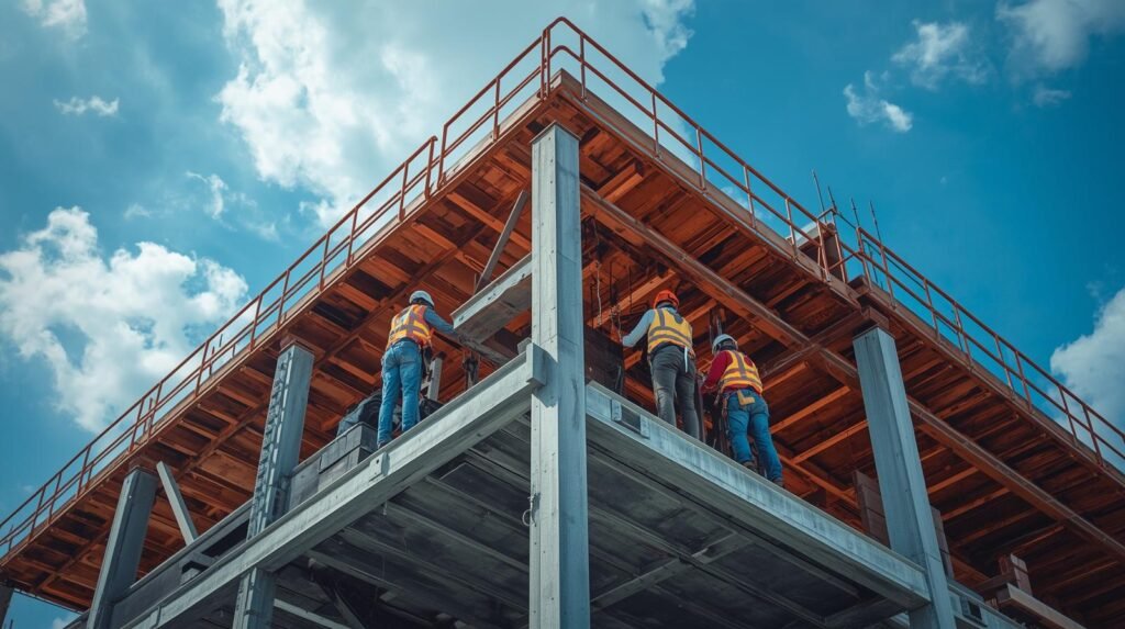 quality materials and workmanship on construction site