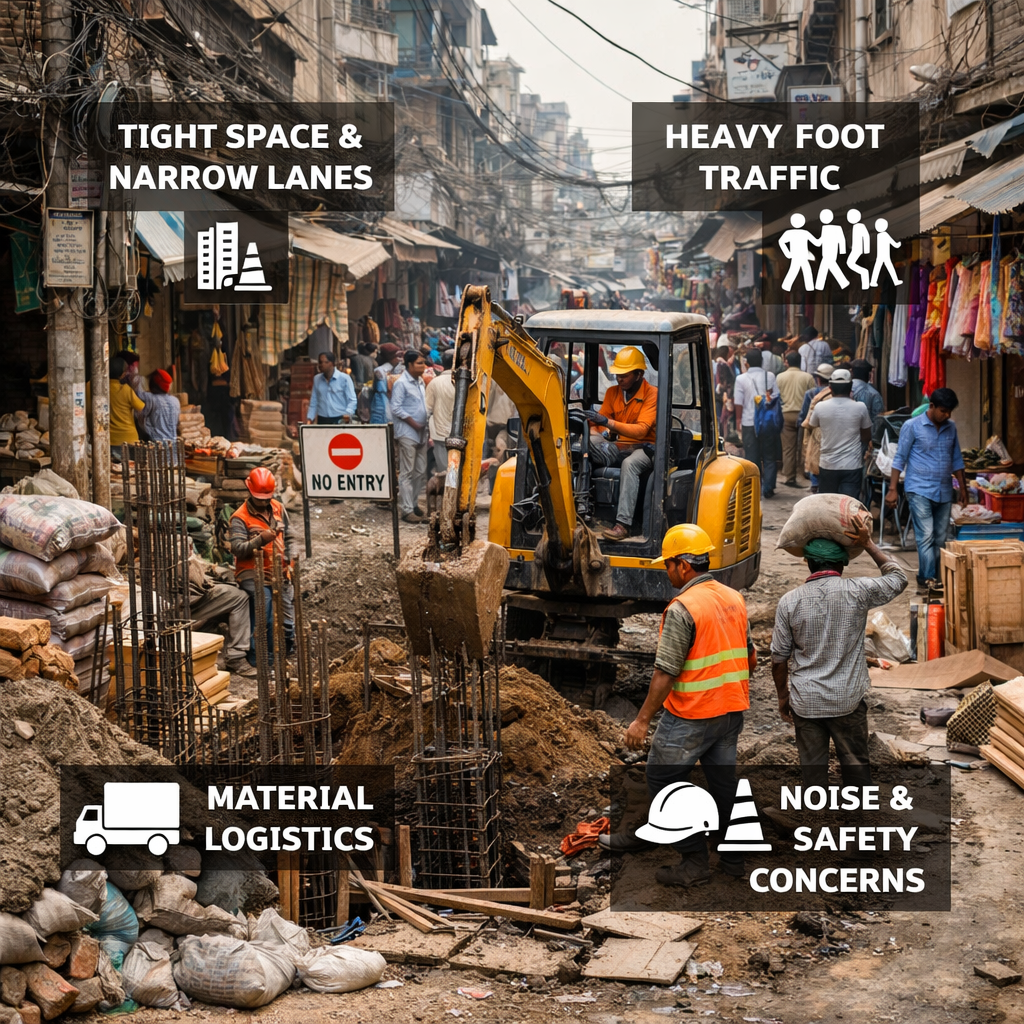 construction in small places