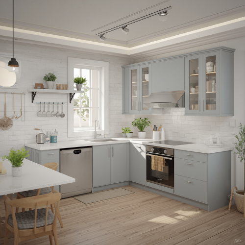 L-Shaped Modular Kitchen