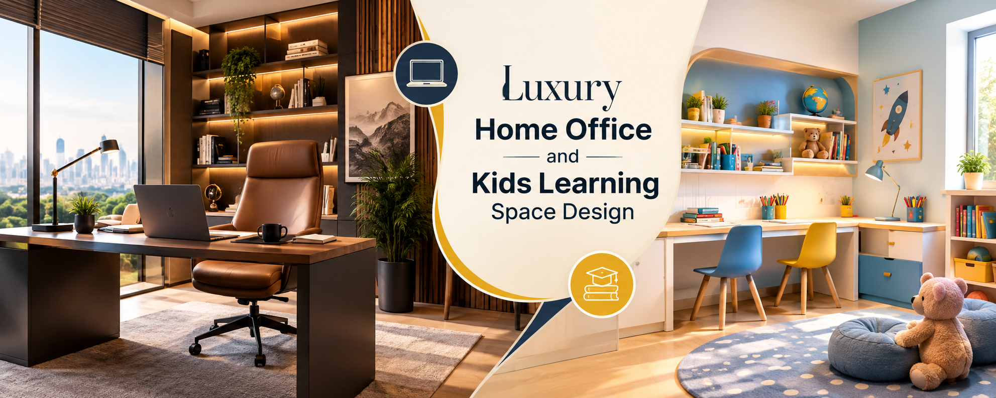 Home Office and Kids Learning Space Design