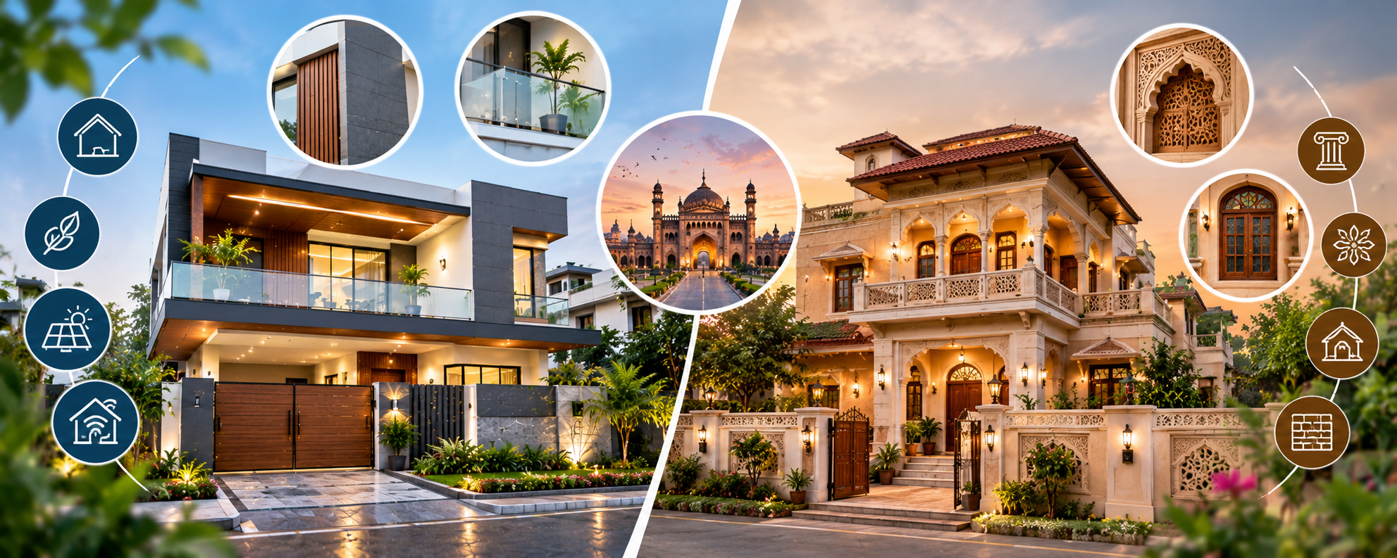 Contemporary vs Traditional House Elevation