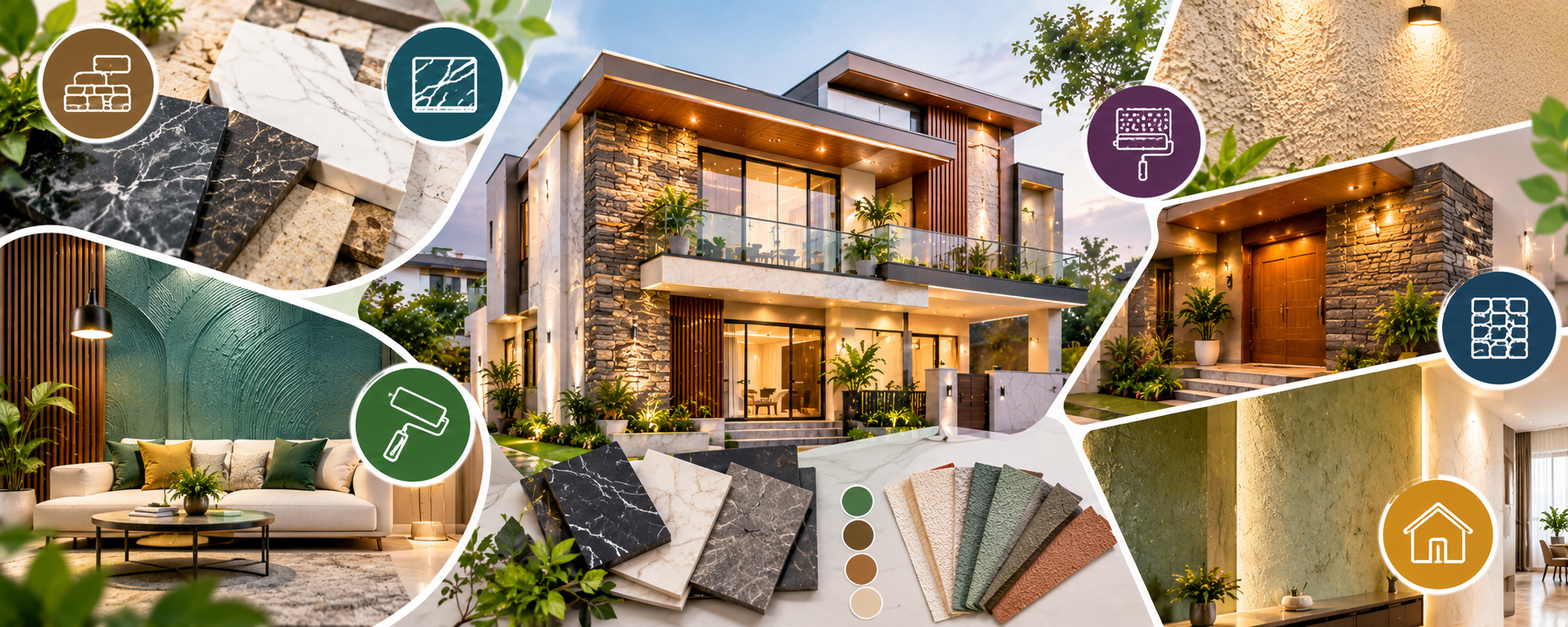 Modern Villa Materials Moodboard