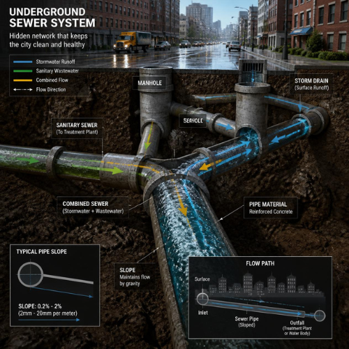 Sewer Pipe Layout